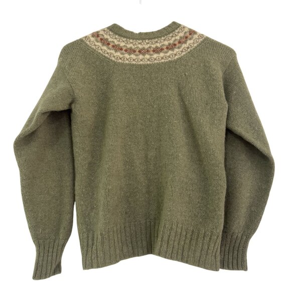 Vintage 1950s Womens  “Shetlander” Hand-Frame Knitted Shetland Wool Cardigan S - Picture 2 of 6